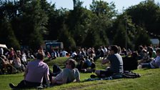 The crowds on Glasgow Green