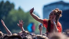 The crowds on Glasgow Green