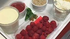 Ingredients for Neil's crowdie cranachan