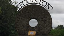 Clue three was on the village sign at Tharston