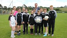 Michael with players from All Saints GAA club