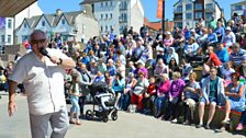 Hugo entertains the crowds in Portstewart