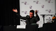 Des Clarke getting the audience ready.jpg