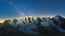 Blue hour in the Bernina Range, Switzerland