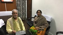 Zareer with the Commerce and Industry Minister Nirmala Sitharaman of the governing BJP party