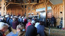 The audience gathers before the show