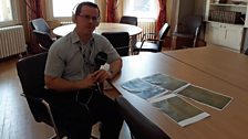 Paul Hayes in the room which once housed the tv's original radio studio in Norwich