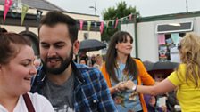 Jiving in the square in Warrenpoint