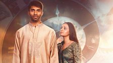 Saleem (Nikesh Patel) and Parvati-the-Witch (Aysha Kala)