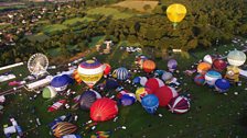 Early morning flight at Bristol International Balloon Fiesta. Photo credit B.Robinson