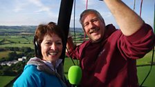 Helen Mark with balloon pilot Steve Kinsey