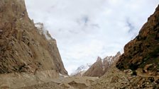 Climbing up the snout of Bilaford glacier 15000 feet