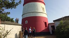 The post box was at the bottom of the lighthouse