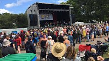 Surrey revellers enjoying the Saturday sun