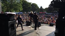 Inglorious playing to the crowd on Saturday afternoon