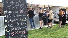 Radio 1's Signing Tent at Reading Festival 2017.