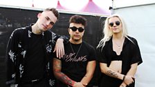 PVRIS backstage at Reading Festival 2017.