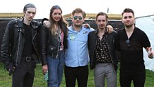 Marmozets backstage at Reading Festival 2017.