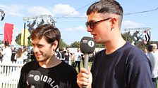 Boston Manor backstage at Reading Festival 2017.