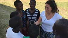 Sylvia with her Kenyan Scottish dancers