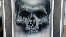 Skull airbrush painting