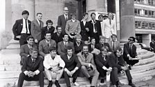 The original line-up of Radio 1 and 2 presenters, just prior to the launch in September 1967