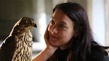 Helen and her new goshawk, Lupin