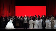 Maria Agresta, Jonas Kaufmann, Marco Vratogna, Frédéric Antoun and In Sung Sim as Otello, Desdemona, Iago, Cassio and Lodovico