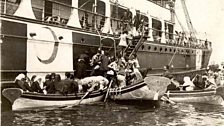 Red Crescent relief ship - Courtesy of the Bodleian Library