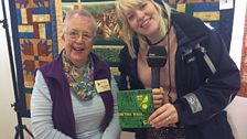 Sophie with Betty, who'd invited the Questmaster to use the exhibition as a location