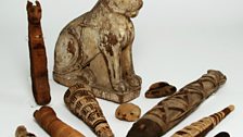 A selection of animal mummies