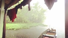 Shantyboat in a rainstorm