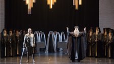 Francesco Meli as Radamès, Benedetta Torre as The High Priestess & Dmitry Belosselskiy as Ramfis