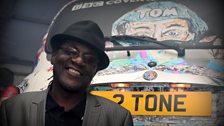 Neville Staple and the back of the 2Tone Taxi