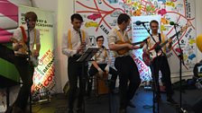 The Upsiders band played at the reveal event