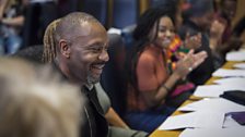 Lenny Henry (Anansi) enjoying the read-through