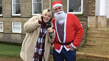 At the Land Rover run, Sophie bumped into Father Christmas!