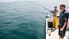 Annie and Ian Gilbert line fishing for bass