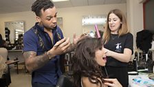 Aston is ensuring Janette looks her best for tonight