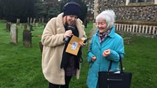 Sophie chats to clue-holder Maureen after finding the clue