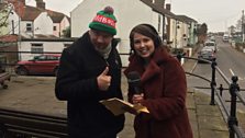 Anna with clue-holder Steve in Gorleston