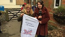 Treasure-holder Val had wrapped the treasure in a Normal for Norfolk tea towel her husband had won on Chrissie Jackson's show!