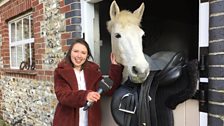 Why the long face? Anna found the treasure at Lexham Hall's stables just in time!