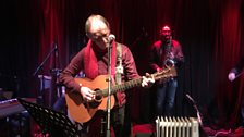 Martin Carthy in the It Suits Him Well cast perforrming for the Swarb tribute concert at Hebden Bridge Trades Club