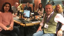 Presenters and guests in the studio - 24th March 2018