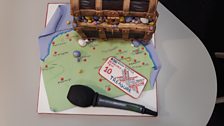 Kate told us it was the first time she'd made a cake with a map on it!