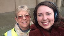 Anna catches up with clue-holder Ruth in Eaton Park