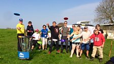 Martin tries his hand at disc golf