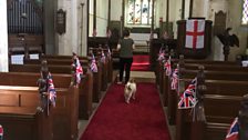 After wrongly heading to an alpaca farm, Anna headed into Beighton church in search of the treasure!