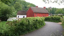 The iconic red house